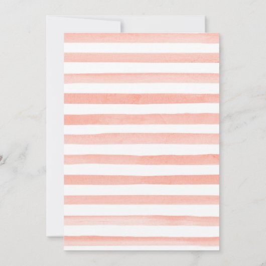 水カラーフローラスワンガールベビーシャワー 招待状 (裏面)