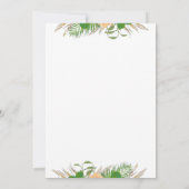 水カラーフローラフェスタベビーシャワー招待状 招待状 (裏面)