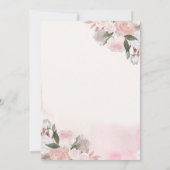 水カラーフローラブランチ&バブリーブライダルシャワー 招待状 (裏面)