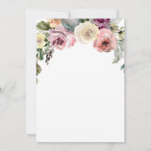 水カラーフローラベビー開花ベビーシャワー 招待状 (裏面)