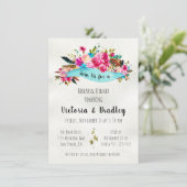 水カラーフローラボホシックリハーサルディナー 招待状 (スタンド正面)