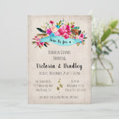 水カラーフローラボホシックリハーサルディナー 招待状 (スタンド正面)