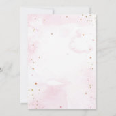 水カラーフローラユニコーンホーンベイビーシャワーインビタット 招待状 (裏面)