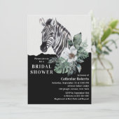 水カラーフローラワイルドゼブラブライダルシャワーインビタ 招待状 (スタンド正面)