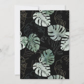 水カラーフローラワイルドゼブラ20誕生日 招待状 (裏面)