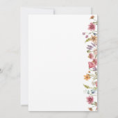 水カラーフローラワイルドフラワー庭園の結婚式 招待状 (裏面)