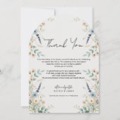 水カラーフローラワイルドフラワー春ありがとう 招待状 (正面)