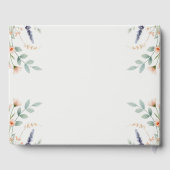 水カラーフローラワイルドフラワー春の結婚式 ゲストブック (裏面)