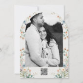 水カラーフローラワイルドフラワー春婚約 招待状 (裏面)