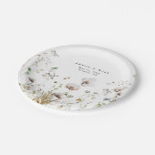 水カラーフローラワイルドフラワー紙プレート ペーパープレート (アングル)