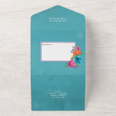 水カラーフローラ結婚フィエスタズオールインワンインヴィータ オールインワン招待状 (外側)