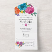 水カラーフローラ結婚フィエスタズオールインワンインヴィータ オールインワン招待状 (内側)