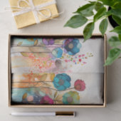 水カラーフローラ野生の花のデカお洒落ップ 薄葉紙 (ギフト)