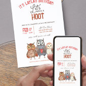 水カラーフールズガールズバースデーパーティー招待状 招待状