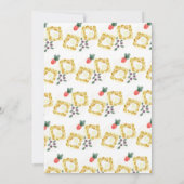 水カラーブライダルシャワー朝食エッグブランチ 招待状 (裏面)