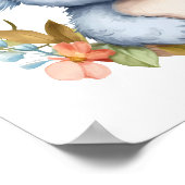 水カラーベビーコアラベキッズキッズ子供部屋アート ポスター (角)