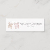 水カラーベビー衣料品ボヘミアンベビーシッター スキニー名刺 (正面)