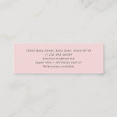 水カラーベビー衣料品ボヘミアンベビーシッター スキニー名刺 (裏面)