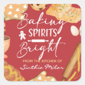 水カラーベーキングスピリッツ明るいホリデーベーキング スクエアシール (正面)