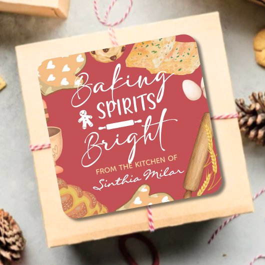 水カラーベーキングスピリッツ明るいホリデーベーキング スクエアシール