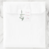 水カラーホリデーパインツリーステッカー スクエアシール (バッグ)