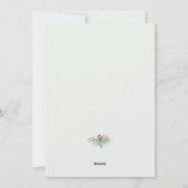 水カラーホリーメリークリスマスフォトさくらんぼウッド シーズンカード (裏面)