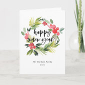 水カラーホリーリース2025ハッピーニューイヤー シーズンカード (正面)