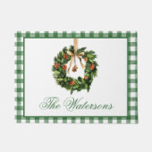 水カラーボホオレンジスライスリースクリスマス ドアマット (正面)