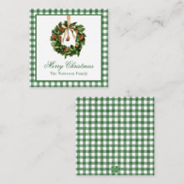 水カラーボホオレンジスライスリースクリスマス ノートカード