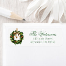 水カラーボホオレンジスライスリースクリスマス