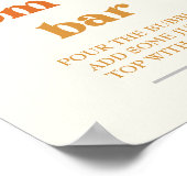 水カラーボホカスタムレトロサンモモモザバーサイン ポスター (角)