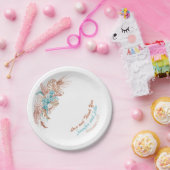 水カラーボホテラコッタ結婚フローラ紙Pl ペーパープレート (パーティー)