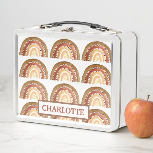 水カラーボホパステルキッズガールサンレインボー メタルランチボックス (インサイチュ)