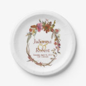 水カラーボホフローラ紙プレート ペーパープレート (正面)