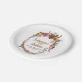 水カラーボホフローラ紙プレート ペーパープレート (アングル)