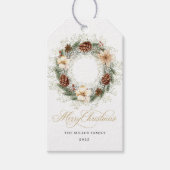 水カラーボホリースクリスマス ギフトタグ (正面)