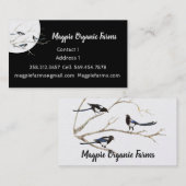 水カラーマグピーオーガニックファームズビジネスカード 名刺 (正面/裏面)