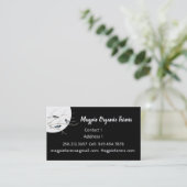 水カラーマグピーオーガニックファームズビジネスカード 名刺 (スタンド正面)