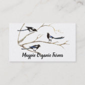 水カラーマグピーオーガニックファームズビジネスカード 名刺 (裏面)