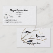 水カラーマグピーオーガニックファームズビジネスカード 名刺 (正面/裏面)