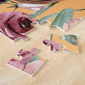 水カラーマゼンタフローラキャリッジの新しい贈り物 ジグソーパズル (側面)