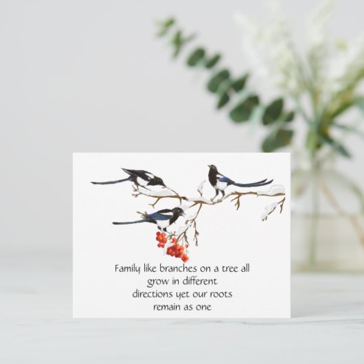 水カラーマッパイファミリー引用文動物自然 ポストカード (スタンド正面)