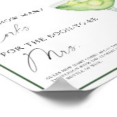 水カラーマルガリータブライダルシャワーどのように多くのコルク ポスター (角)