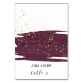 水カラーマルサラ&金ゴールド結婚ズ座席表 テーブルナンバー (正面)