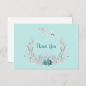 水カラーマーメイド&リースサンキューカード サンキューカード (正面/裏面)