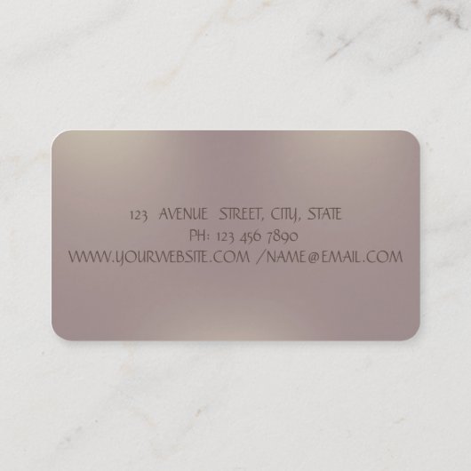 水カラーモダンブラシストロークフラワーケーキミキサー 名刺 (裏面)