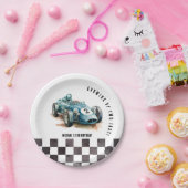 水カラーモダンレースカーボーイバースデーパーティー ペーパープレート (パーティー)