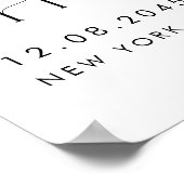 水カラーモンステラトロピカルブライダルシャワーウェルカム ポスター (角)