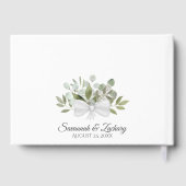 水カラーユーカリエレガントボホシック結婚ズ ゲストブック (裏面)