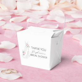 水カラーユーカリフローラドレスブライダルシャワー フェイバーボックス